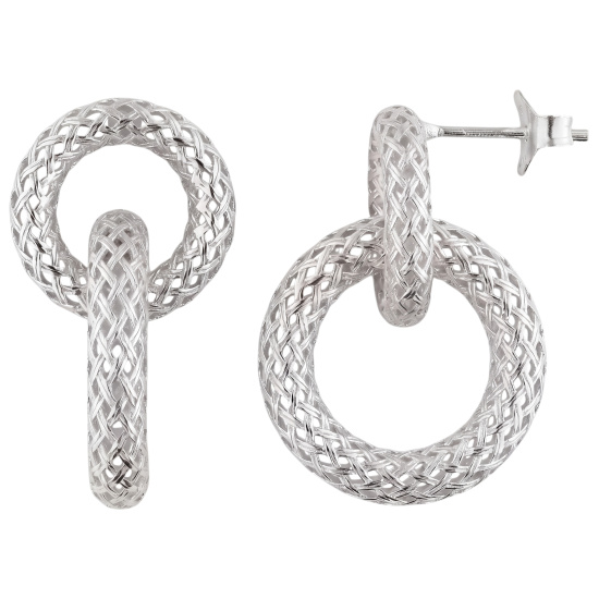 Ohrhänger rund 925 Sterling Silber Silberohrringe