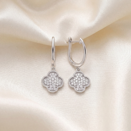 Creolen 925 Sterling Silber 58 Zirkonia Silberohrringe