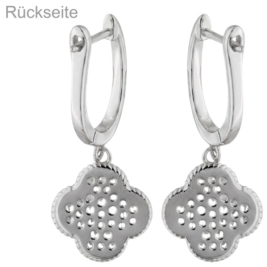Creolen 925 Sterling Silber 58 Zirkonia Silberohrringe