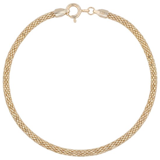 Armband 925 Sterling Silber vergoldet diamantiert 19 cm