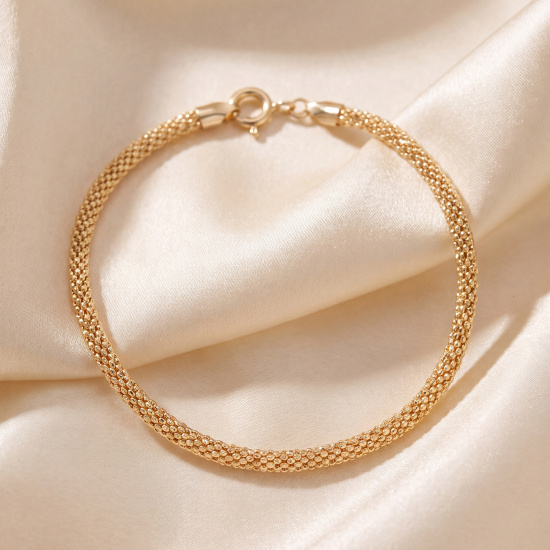 Armband 925 Sterling Silber vergoldet diamantiert 19 cm