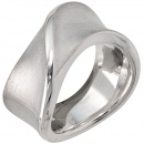 Damen Ring breit 925 Sterling Silber teil matt Silberring
