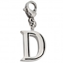Einhänger Charm Buchstabe D Edelstahl
