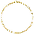 Zwillings-Panzerarmband 333 Gelbgold 19 cm Gold Armband Goldarmband Karabiner