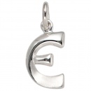 Anhänger Buchstabe E 925 Sterling Silber matt Buchstabenanhänger