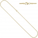 Schlangenkette 333 Gelbgold 1,6 mm 42 cm Karabiner Gold Kette Goldkette