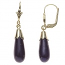 Boutons Tropfen 333 Gold Gelbgold 2 Lapislazuli blau Ohrringe Ohrhänger