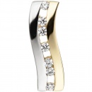 Anhänger 333 Gold Gelbgold bicolor mit 7 Zirkonia Goldanhänger