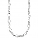 Collier Halskette Unendlich 925 Silber mit Zirkonia 48 cm Kette Silberkette