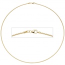 Halsreif 925 Sterling Silber gold vergoldet 1,5 mm 50 cm Kette Halskette