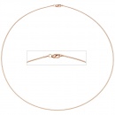 Halsreif 925 Sterling Silber rotgold vergoldet 1,1 mm 42 cm Kette Halskette