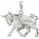 Anhänger Sternzeichen Stier 925 Sterling Silber teil matt Sternzeichenanhänger