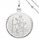 Anhänger Schutzpatron Christopherus 925 Sterling Silber mit Kette 50 cm