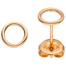 Ohrstecker Kreis Edelstahl rotgoldfarben beschichtet Ohrringe