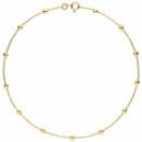 Fußkettchen Fußkette 333 Gold Gelbgold 25 cm Goldkette Federring