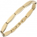 Armband Edelstahl goldfarben beschichtet matt 21 cm