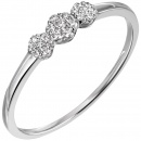 Damen Ring 585 Gold Weißgold 21 Diamanten Brillanten Weißgoldring