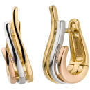 Creolen 585 Gold Tricolor-Optik Ohrringe