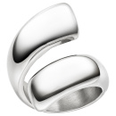 Damen Ring Edelstahl breit offen