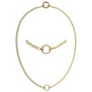 Collier Halskette 925 Sterling Silber vergoldet 43 cm