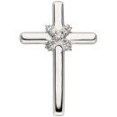 Anhänger Kreuz 925 Sterling Silber 9 Zirkonia Kreuzanhänger Silberanhänger