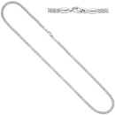 Halskette Popcorn Kette 750 Gold Weißgold 45 cm