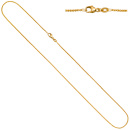 Zopfkette 750 Gold Gelbgold 1,3 mm 45 cm Kette Halskette Goldkette Karabiner