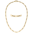 Collier Halskette Edelstahl goldfarben 45 cm