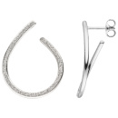 Halbcreolen 925 Sterling Silber Ohrringe Creolen