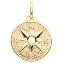 Anhänger Kompass 375 Gold Gelbgold