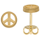 Ohrstecker Peace 375 Gold Gelbgold mattiert Ohrringe