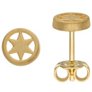 Ohrstecker Stern 375 Gold Gelbgold mattiert Ohrringe