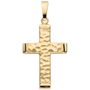 Anhänger Kreuz 375 Gold Gelbgold Kreuzanhänger