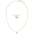 Collier Halskette 750 Gold Gelbgold 6 Diamanten Brillanten 45 cm Kette