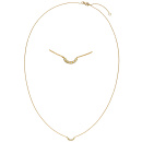 Collier Halskette 750 Gold Gelbgold 6 Diamanten Brillanten 45 cm