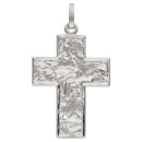 Anhänger Kreuz 925 Sterling Silber mattiert Kreuzanhänger