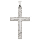 Anhänger Kreuz 925 Silber mattiert diamantiert Kreuzanhänger
