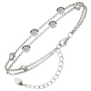 Armband 925 Sterling Silber 7 Zirkonia 19,5 cm