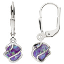 Ohrhänger 925 Sterling Silber 2 Opale Ohrringe Boutons Silberohrringe