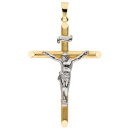 Anhänger Kreuz 333 Gold Gelbgold bicolor mattiert Kreuzanhänger