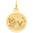 Anhänger Sternzeichen Löwe rund 333 Gold Gelbgold matt