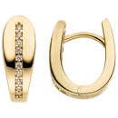 Creolen 333 Gold Gelbgold 20 Zirkonia Ohrringe Goldcreolen Goldohrringe