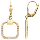 Ohrhänger 333 Gold Gelbgold 46 Zirkonia Ohrringe Boutons Goldohrringe
