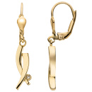 Ohrhänger 333 Gold Gelbgold 2 Zirkonia Ohrringe Boutons Goldohrringe