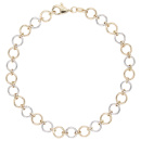 Armband 585 Gold Gelbgold Weißgold bicolor 19 cm