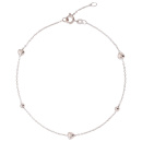 Fußkettchen Herz/Kugel 925 Sterling Silber Federring