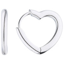Creolen Herz 925 Sterling Silber Ohrringe