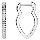 Creolen spitz 925 Sterling Silber 40 Zirkonia Ohrringe