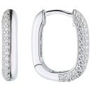 Creolen eckig 925 Sterling Silber 54 Zirkonia Ohrringe
