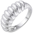 Damen Ring geriffelt 925 Sterling Silber Silberring